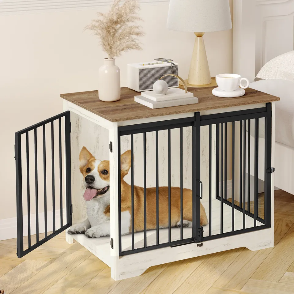 hzuaneri-hundebox-81-cm-wei-braun-holz-schiebet-r-m-bel image 1
