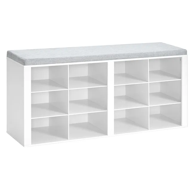 hzuaneri-schuhbank-mit-sitz-wei-grau-104-cm-12-f-cher image 1