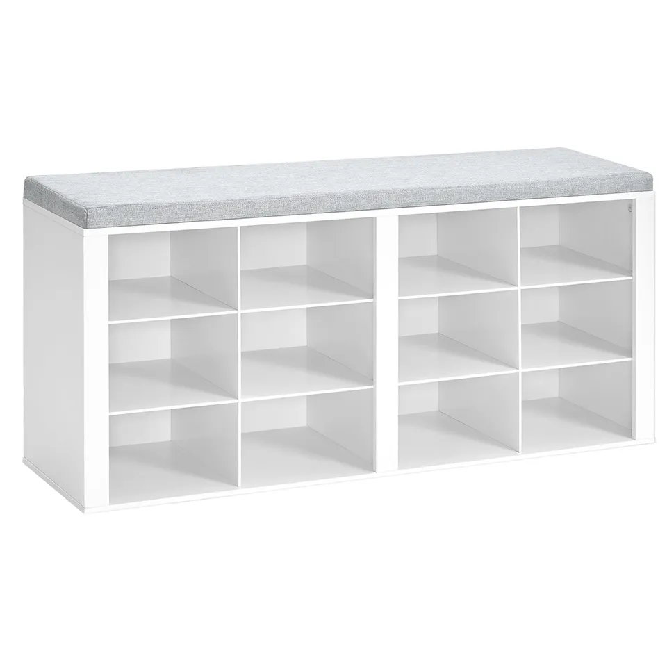 hzuaneri-schuhbank-mit-sitz-wei-grau-104-cm-12-f-cher image 1