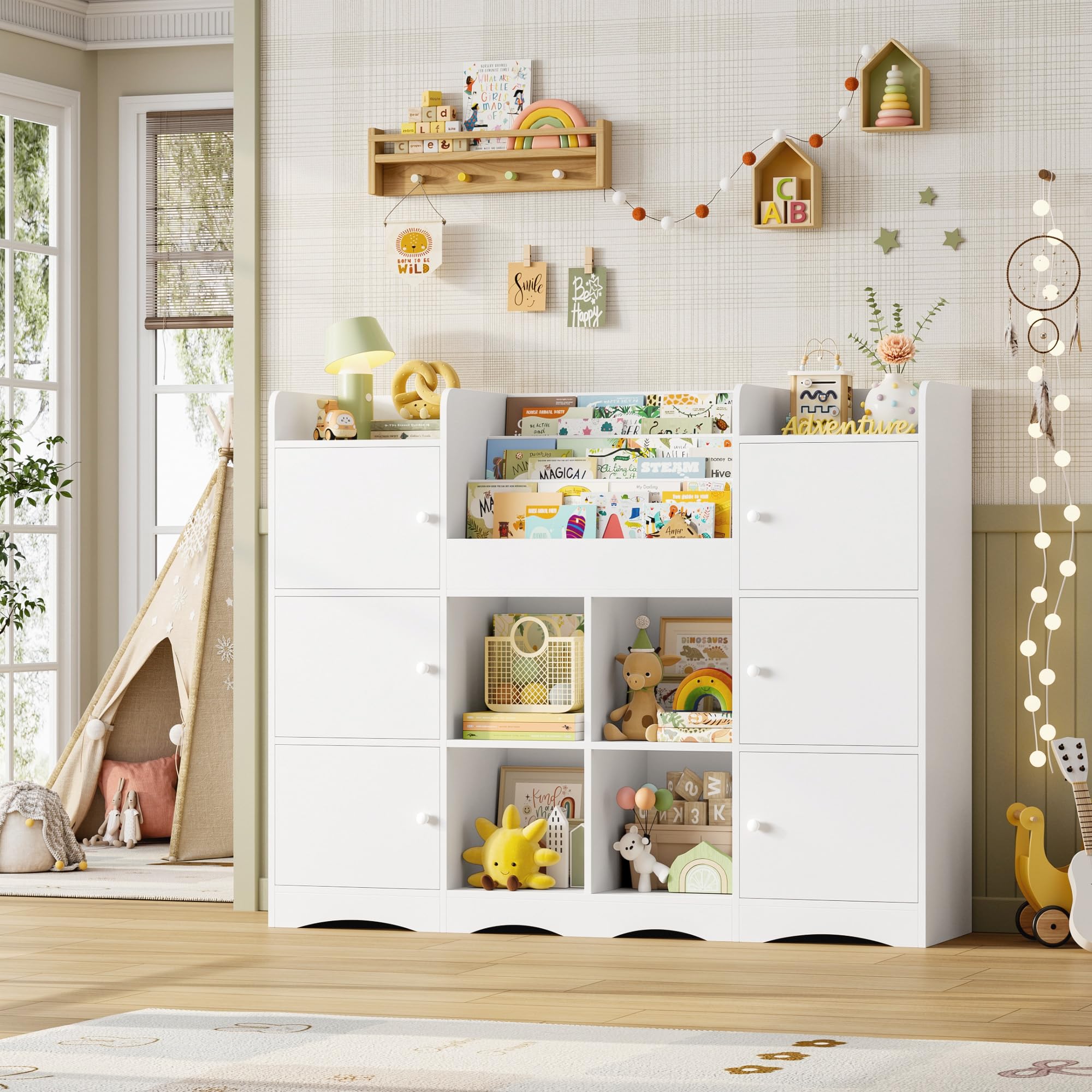 forehill-kinderregal-wei-12-f-cher-mit-6-t-ren-b-cherregal image 7
