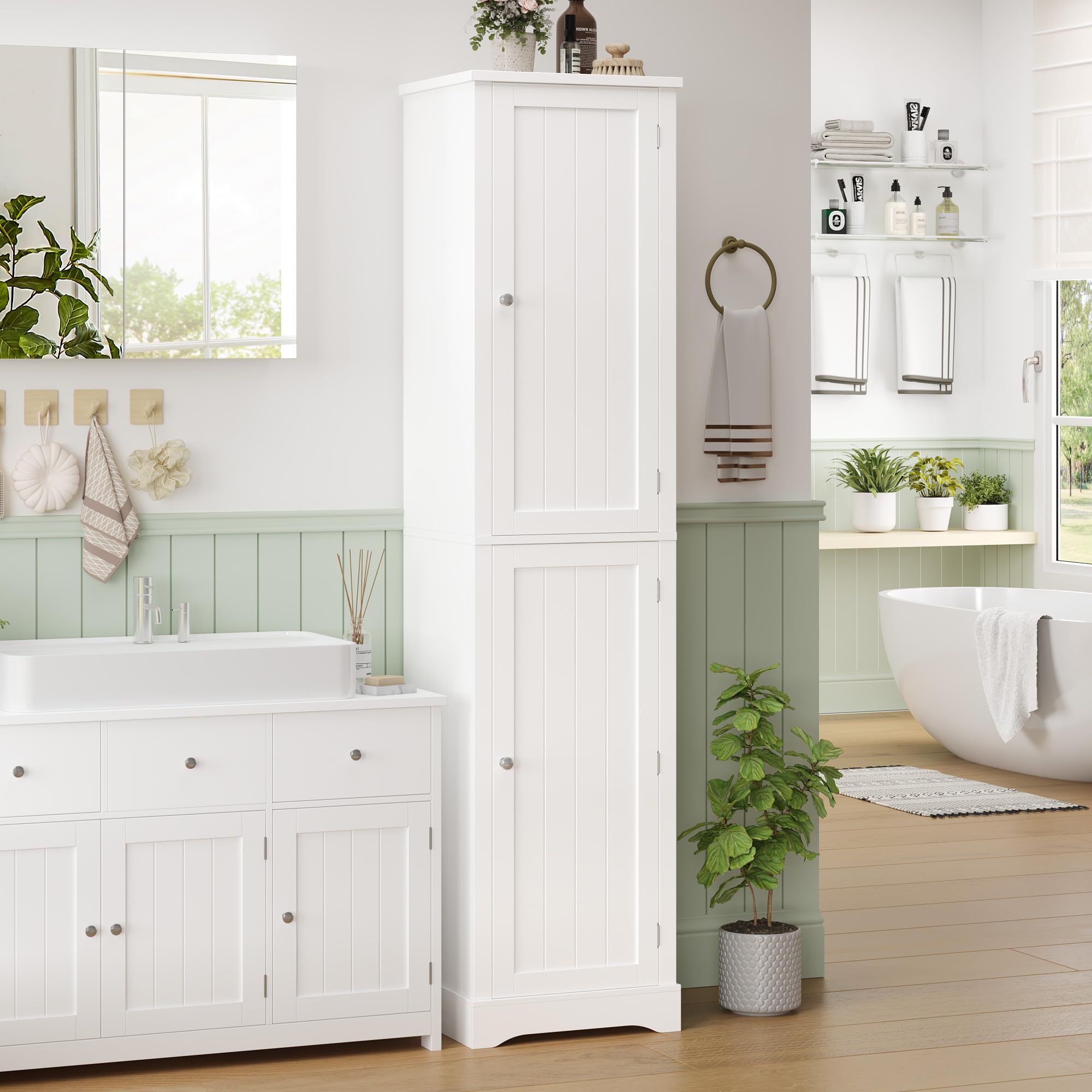 forehill-tall-bathroom-cabinet-badschrank-wei-180-cm-schmal image 2