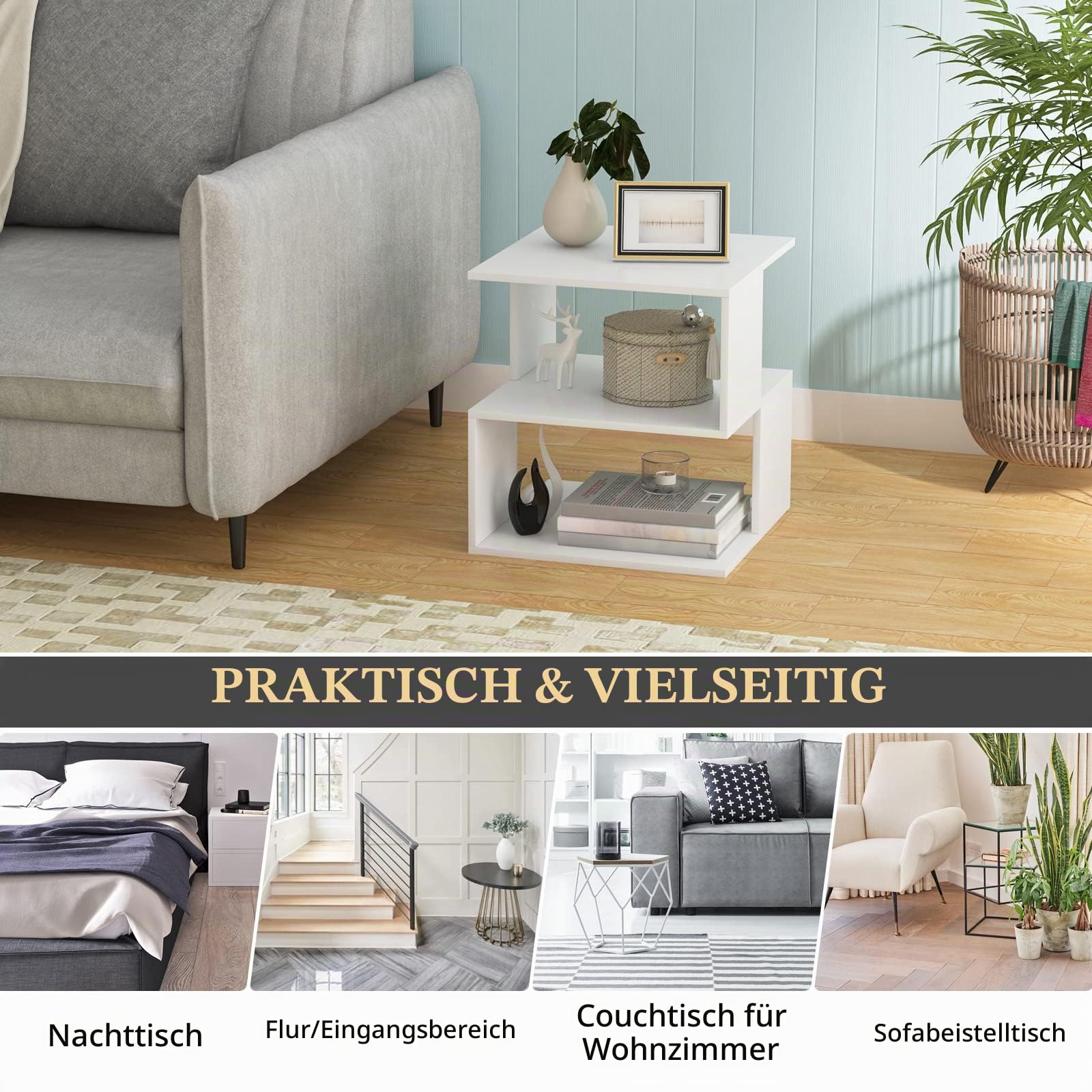 eugad-wohnaccessoires-nachttisch-wei-2er-set-40x43-5x40-2-ablagen image 7
