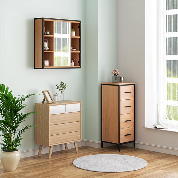 eugad-spiegelschrank-bad-60x58x16cm-verstellbare-ablagen image 3