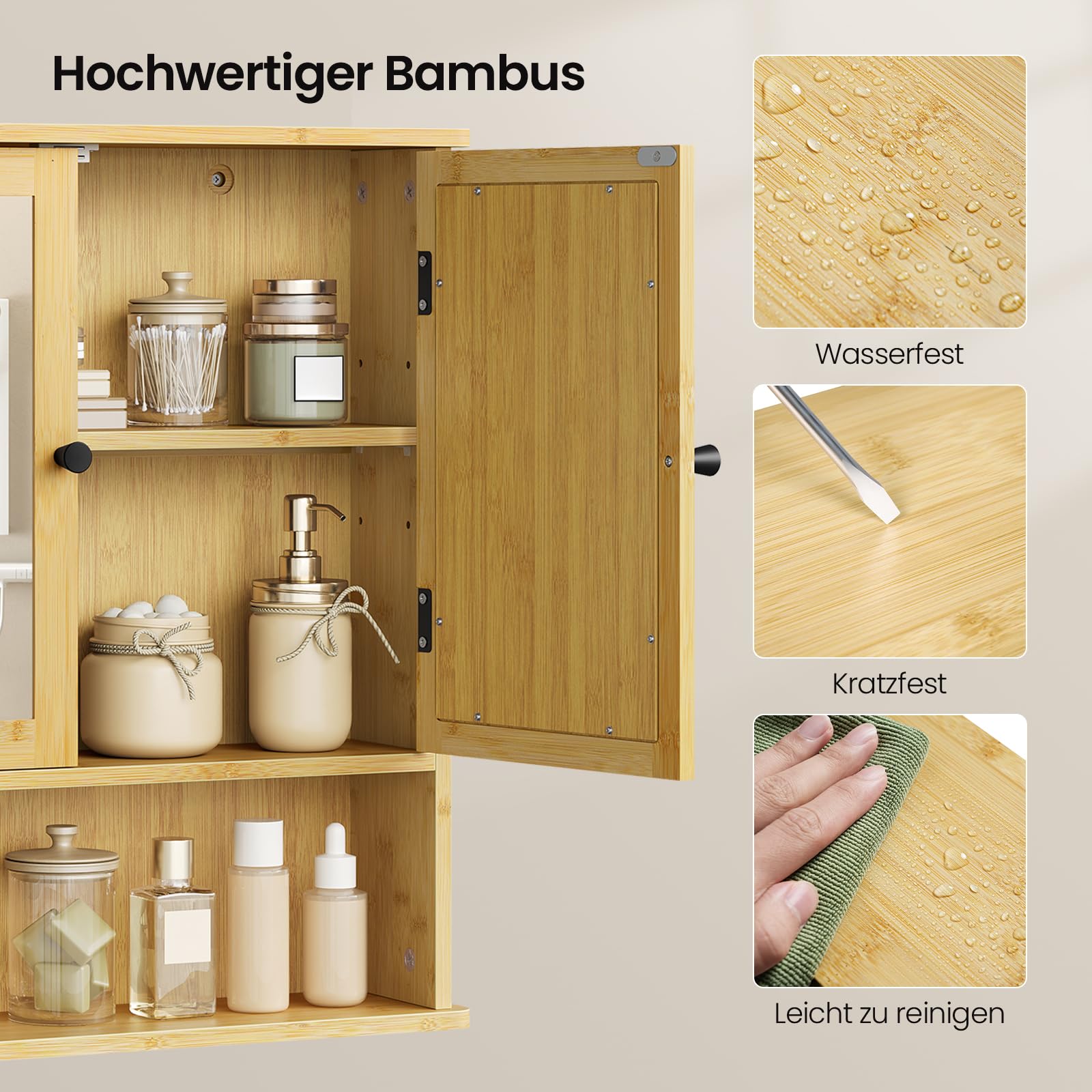 eugad-badezimmerschrank-bambus-mit-spiegel-56x58x14-cm image 5