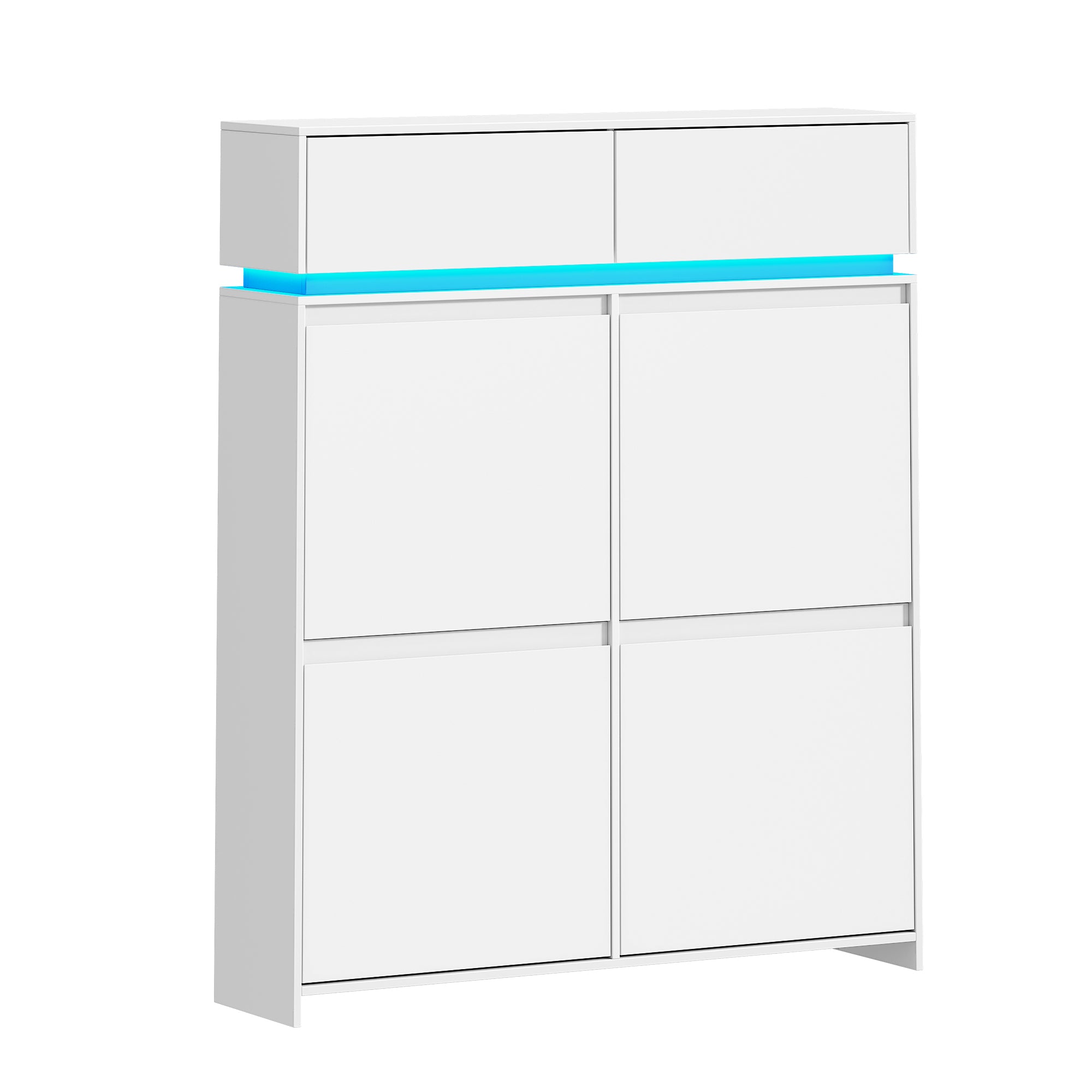 hzuaneri-sr53603x-schuhschrank-wei-led-20-paar-4-klappen image 1