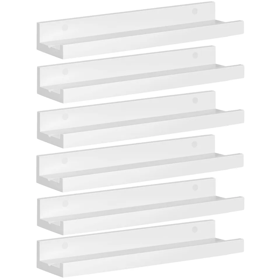 eugad-aufbewahrung-wandregal-wei-6er-set-40-cm-schweberegal image 1