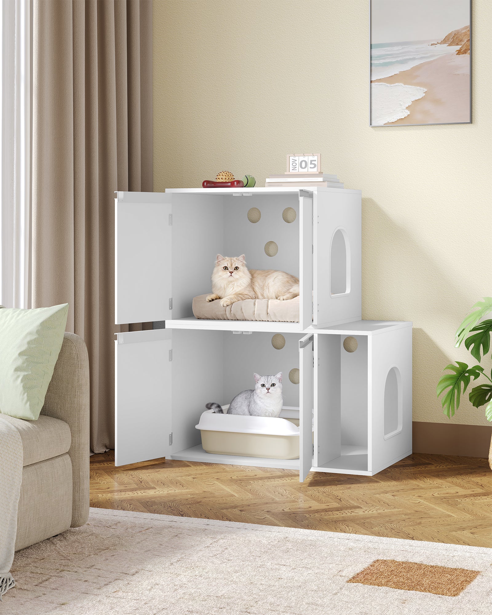 hzuaneri-pet-katzenschrank-cb65603x-wei-f-r-2-katzen image 5