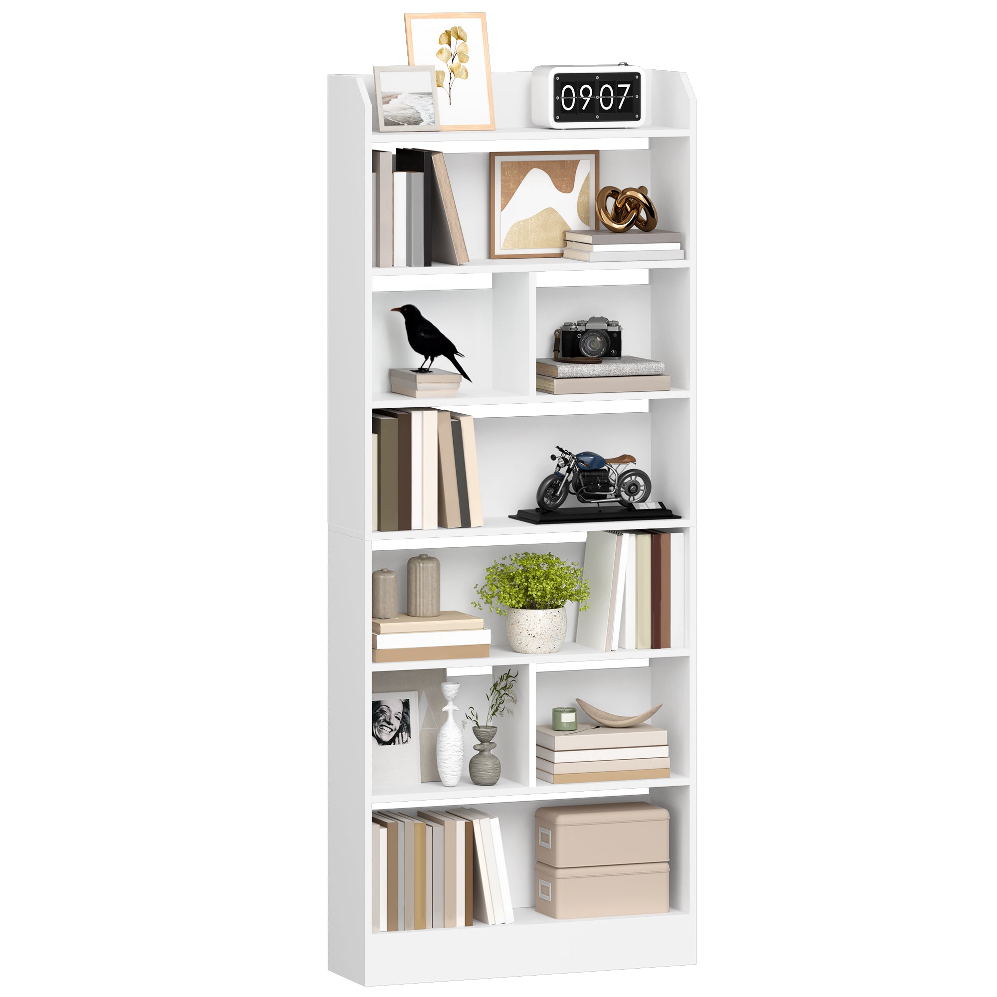 hzuaneri-living-room-b-cherregal-wei-7-f-cher-199-cm-hoch image 3