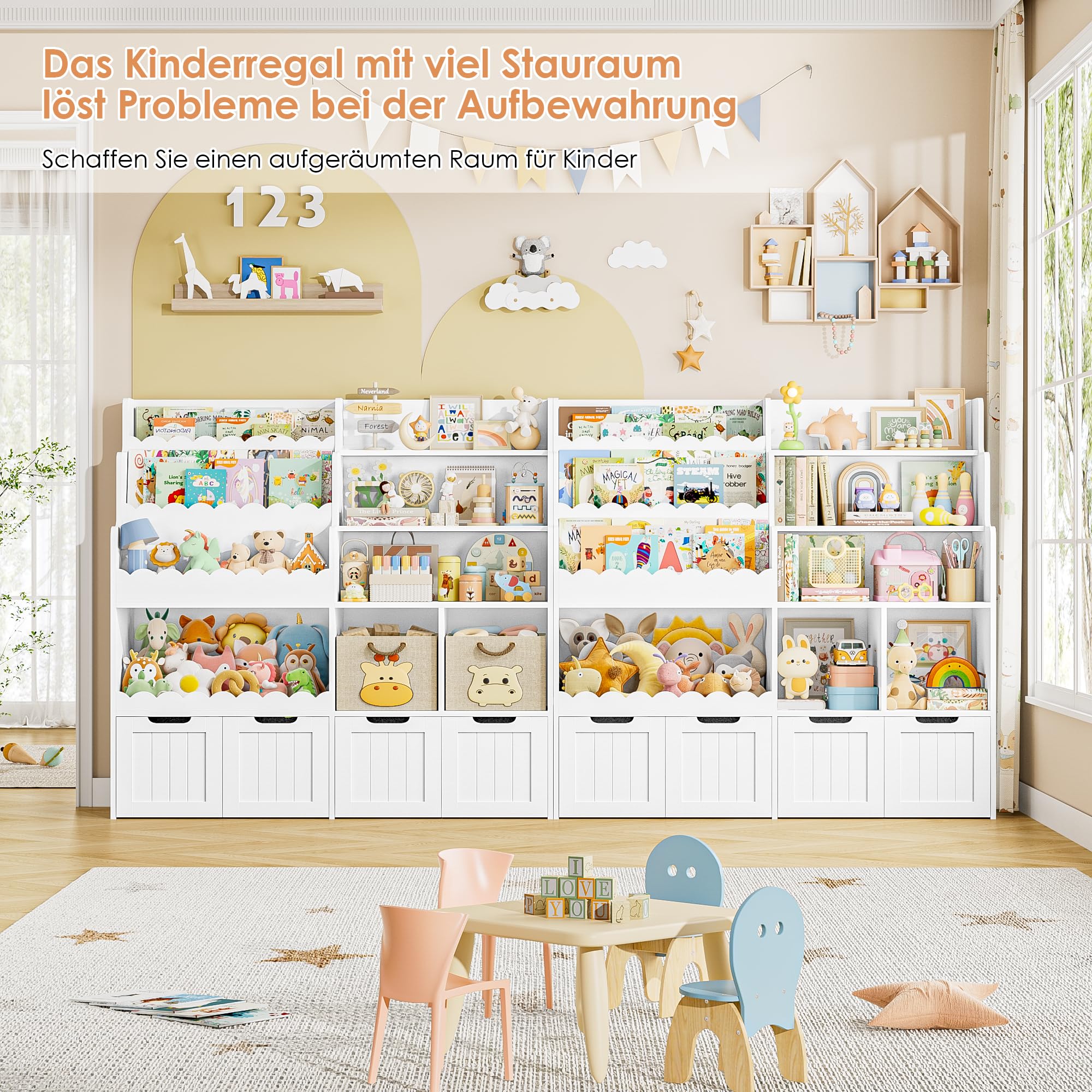 forehill-children-s-room-kinderregal-wei-mit-4-boxen image 4