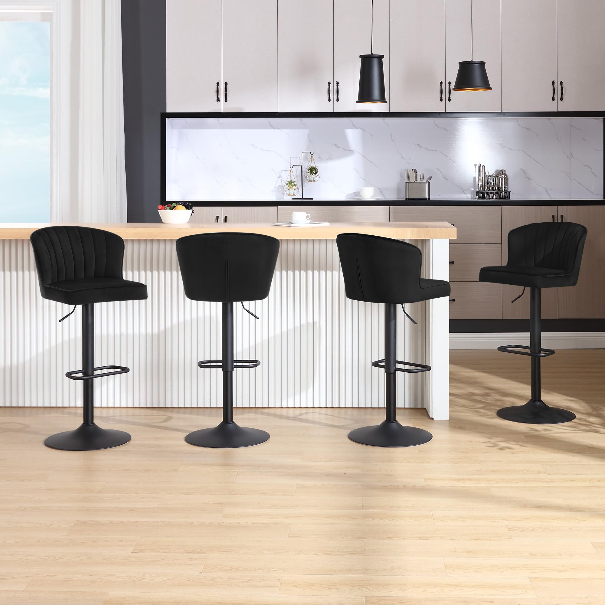 eugad-1055by-4-barhocker-4er-set-schwarz-samt-h-henverstellbar image 7