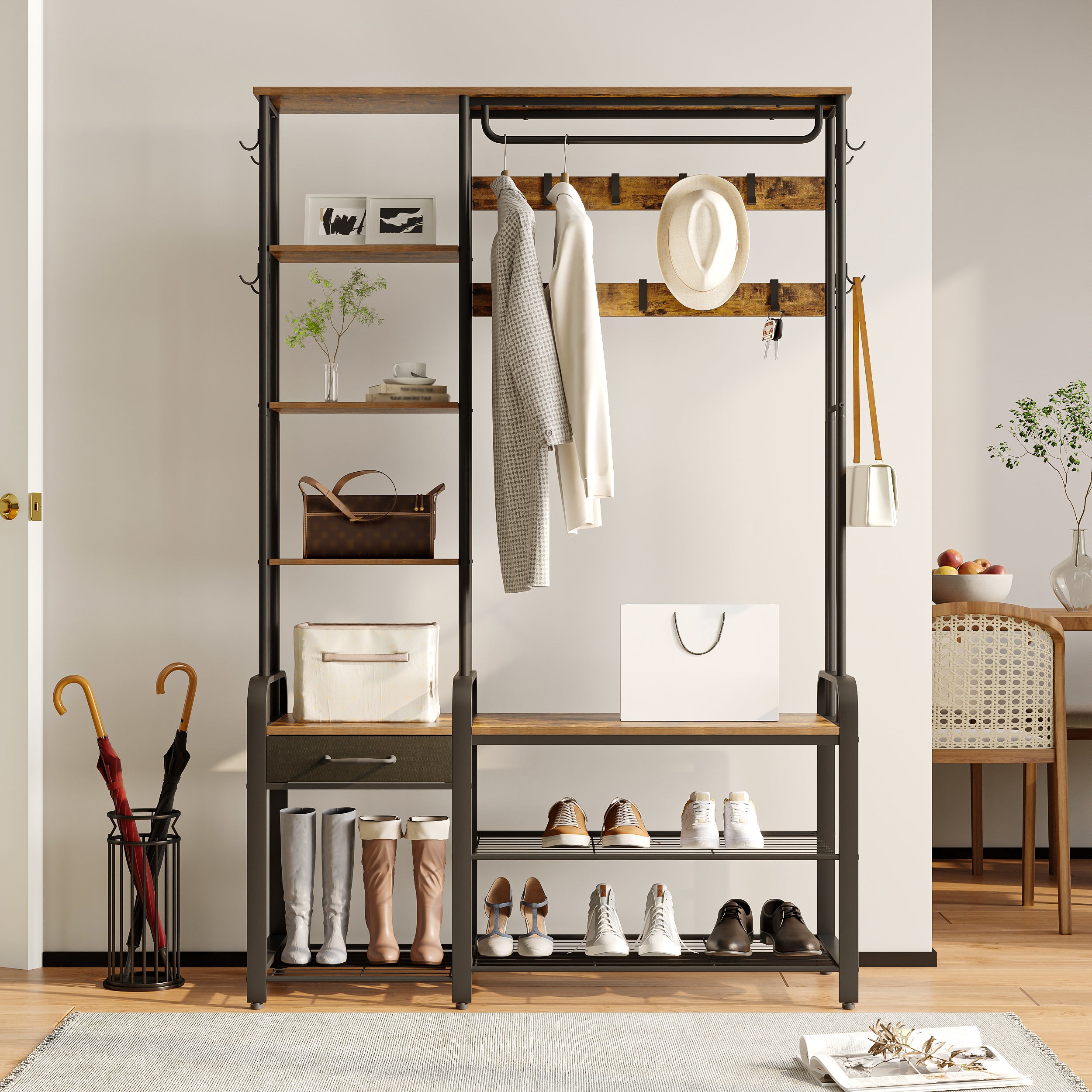 hzuaneri-living-room-ht03501b-garderobe-braun-mit-sitzbank image 4