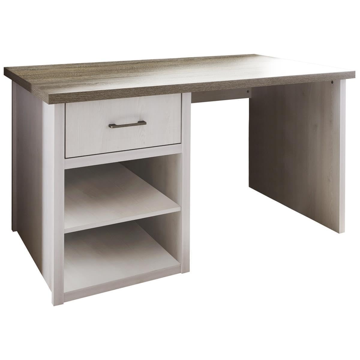 lomadox-lund-78-schreibtisch-pinie-wei-141-cm-landhaus image 1