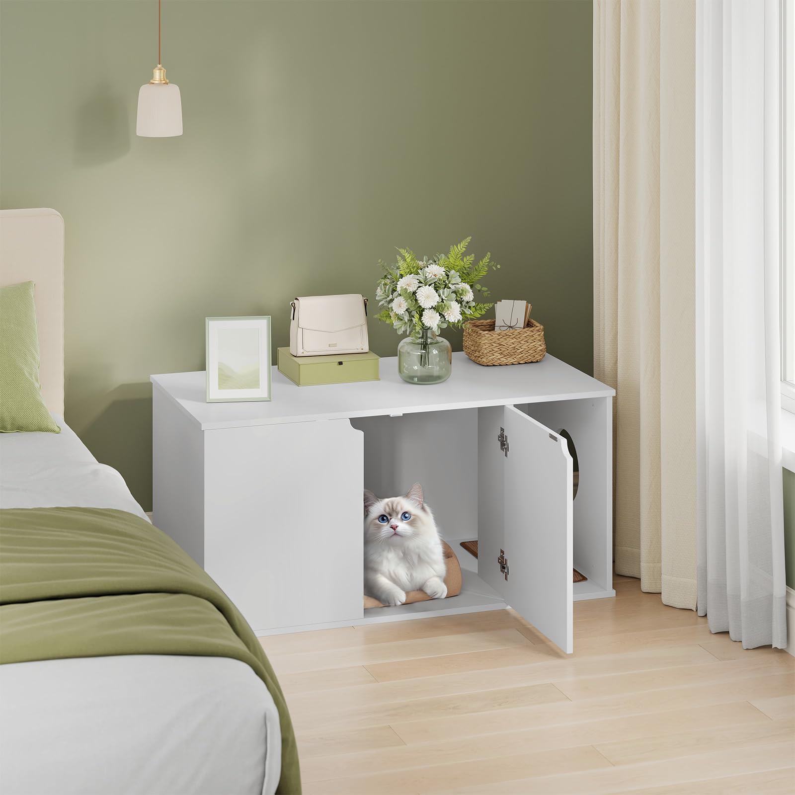 eugad-haustierbedarf-katzenschrank-wei-105x51cm-f-r-katzenklo image 3