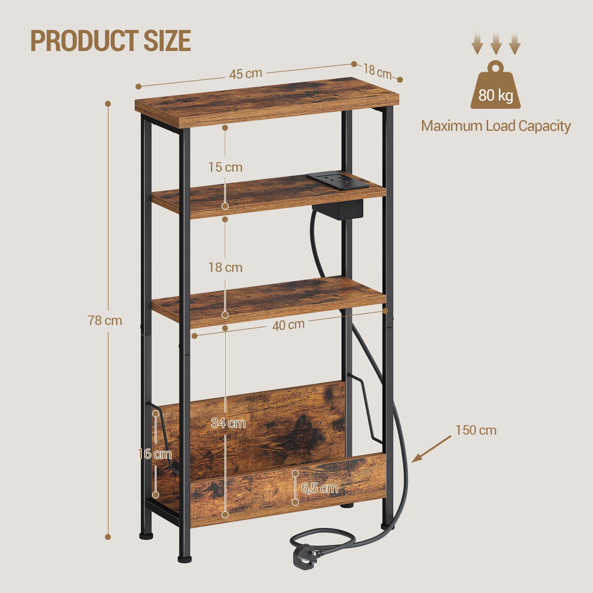 hzuaneri-bedroom-beistelltisch-schmal-18cm-steckdose-usb image 2