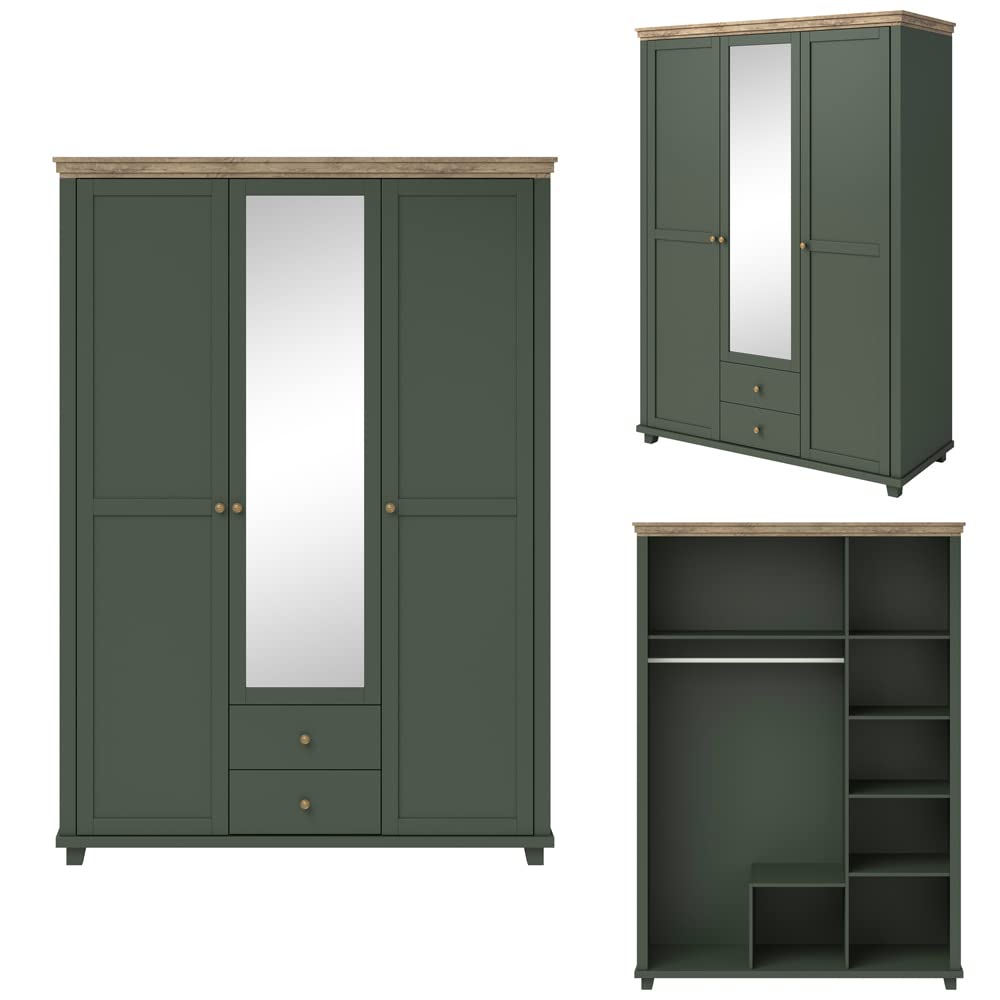 lomadox-schlafen-schlafzimmer-set-gr-n-eiche-bett-180x200 image 3
