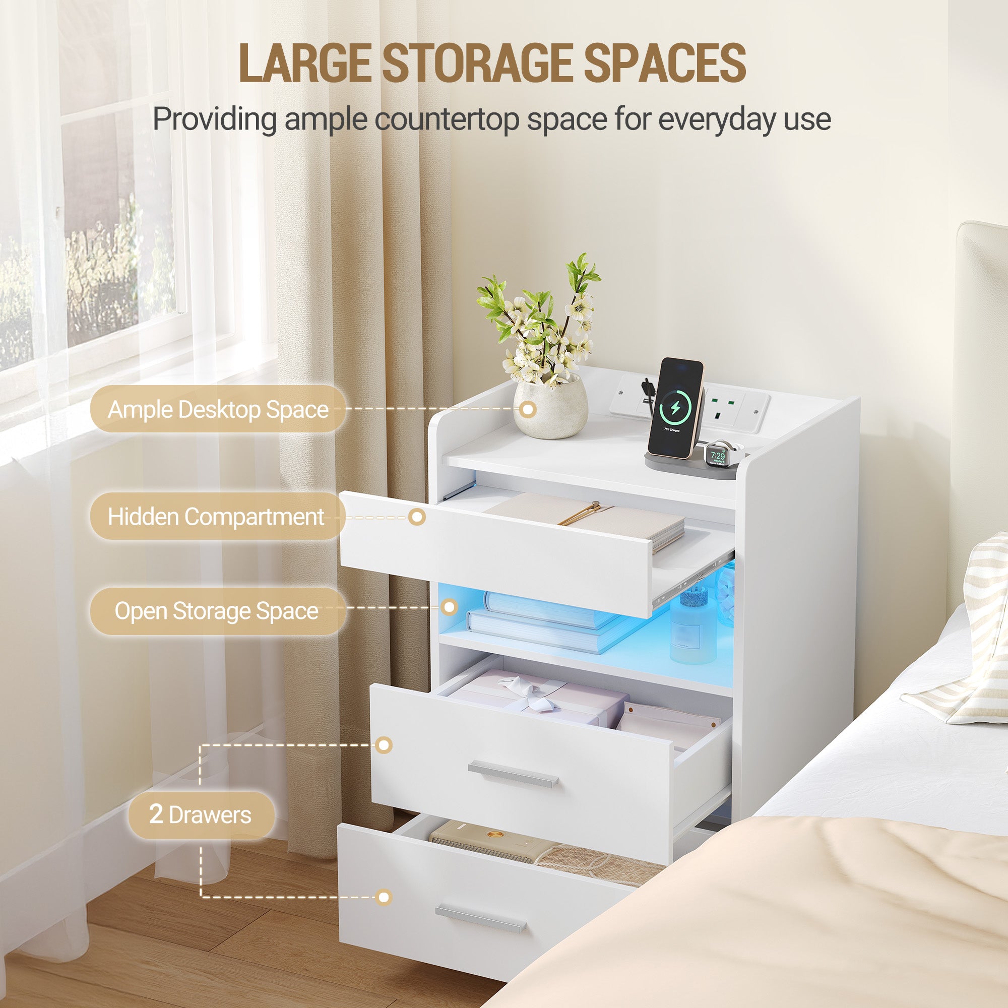 hzuaneri-bedroom-nachttisch-ns33603x-wei-2er-set-led-usb image 8