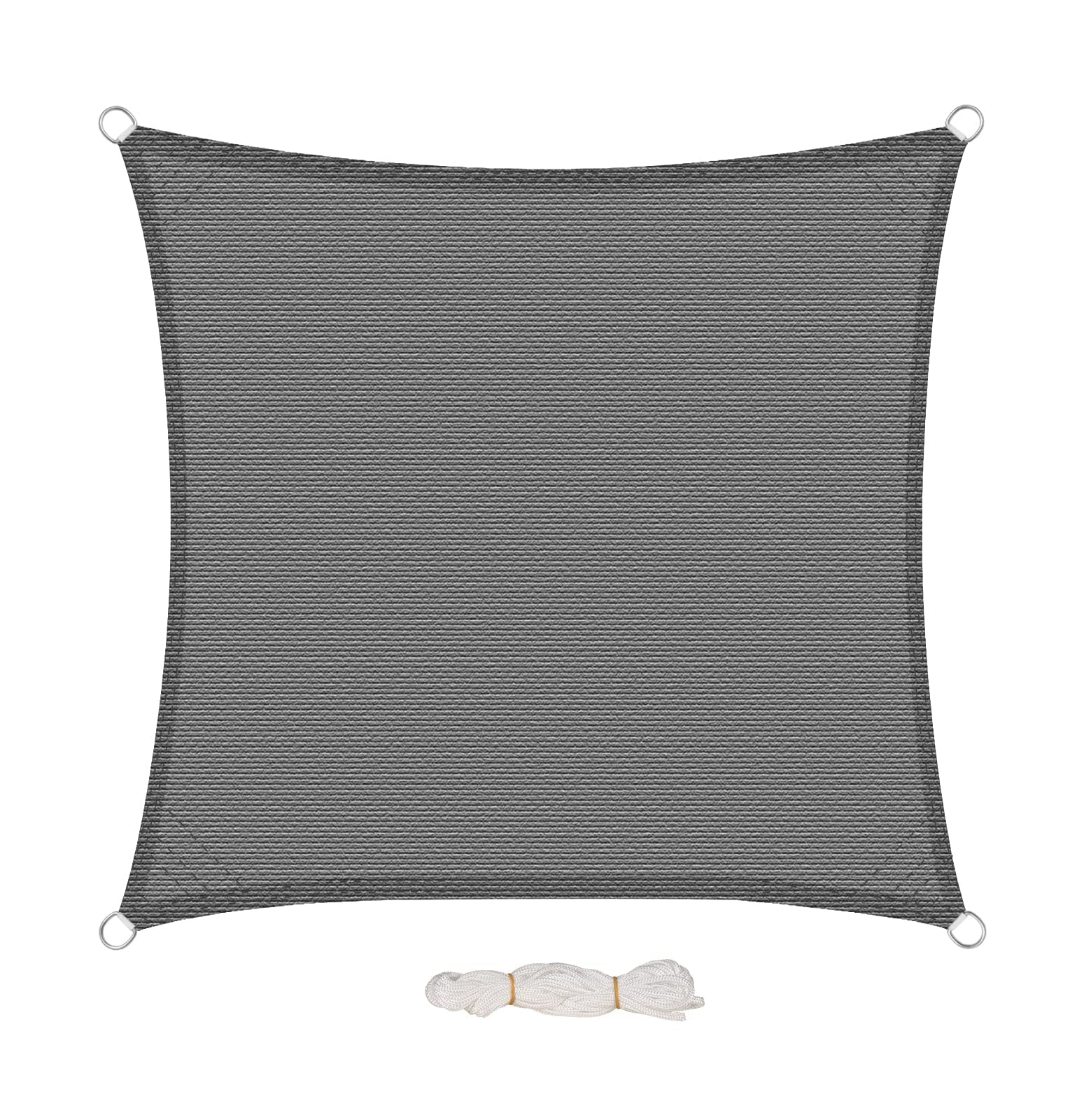 eugad-sonnensegel-quadrat-3-6x3-6m-hdpe-grau-sonnenschutz image 1