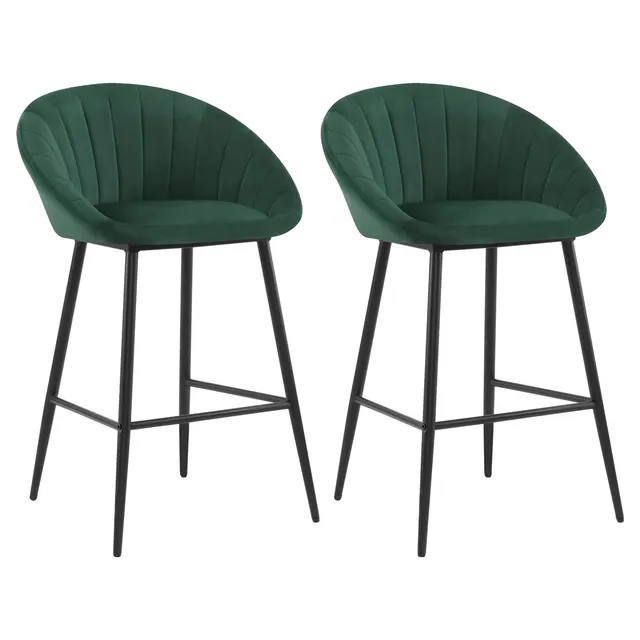 eugad-hocker-barhocker-2er-set-samt-dunkelgr-n-65cm image 1