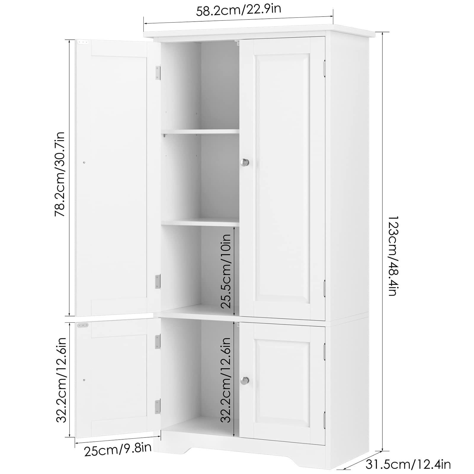 forehill-schrank-wei-4-t-ren-123-cm-mehrzweckschrank-mdf image 3