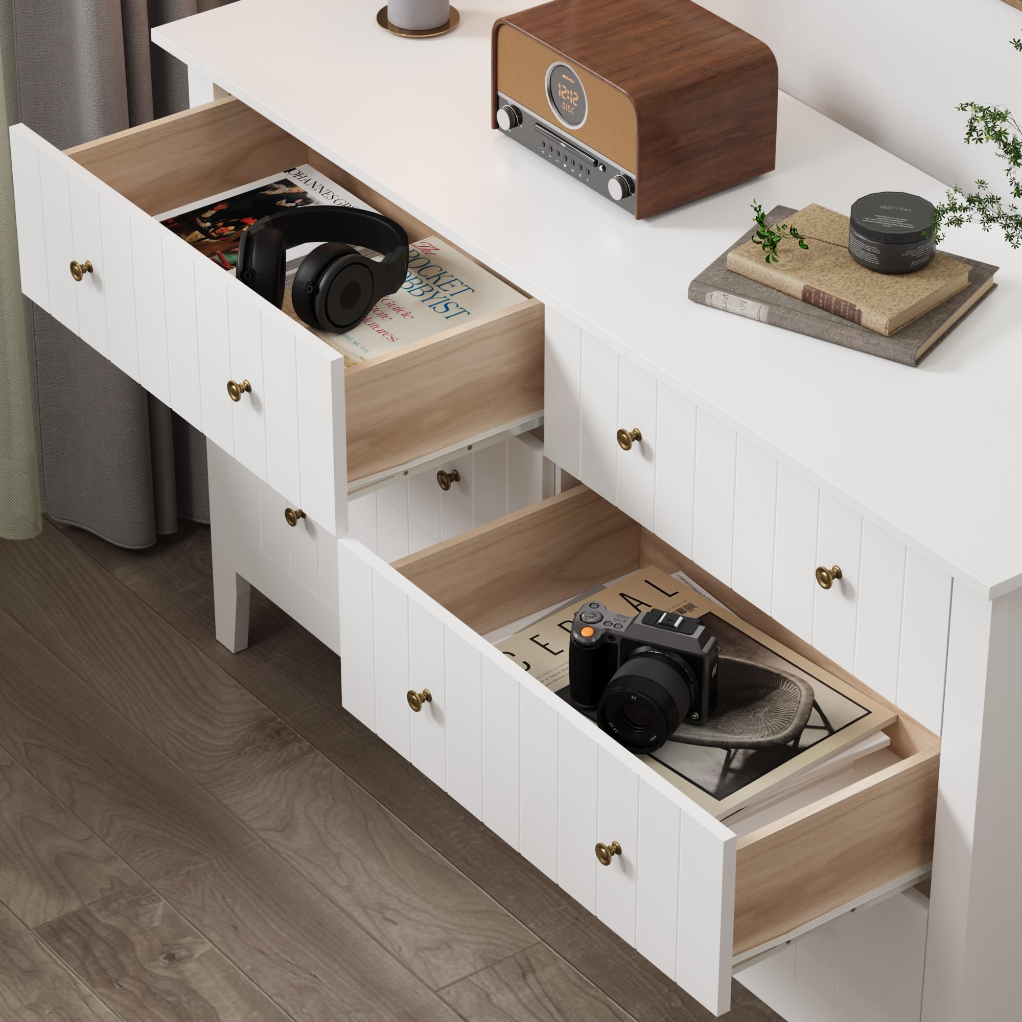 forehill-kommode-wei-6-schubladen-133cm-landhausstil image 6