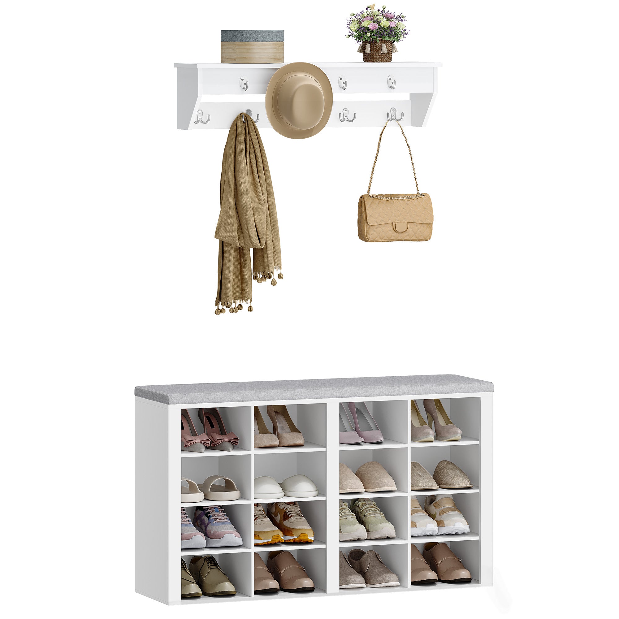 hzuaneri-living-room-ht56603gy-garderobe-mit-schuhbank-wei-grau image 3