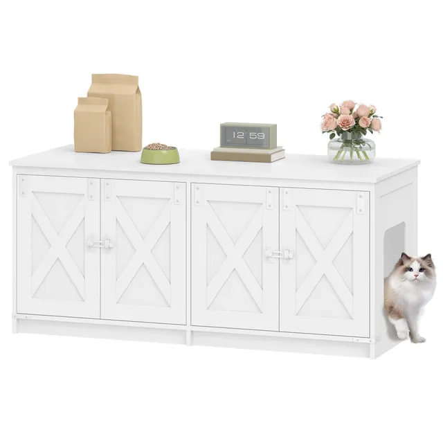 hzuaneri-pet-katzenschrank-cb85313w-wei-f-r-2-katzen image 1