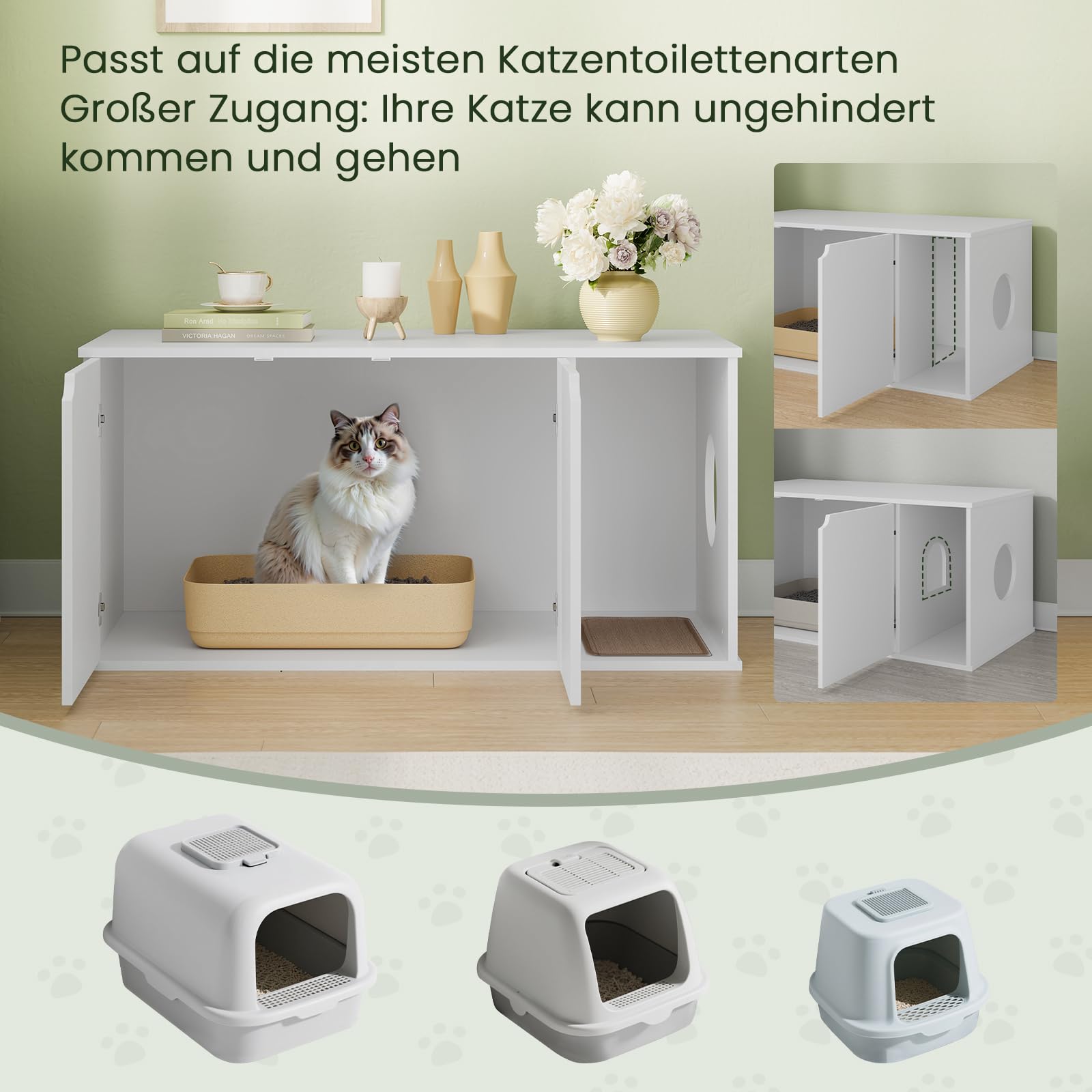 eugad-haustierbedarf-katzenschrank-wei-105x51cm-f-r-katzenklo image 5