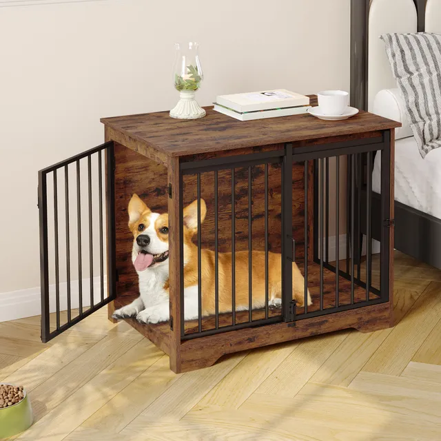 hzuaneri-pet-dfc83601b-hundebox-holz-vintage-braun-81-cm image 1