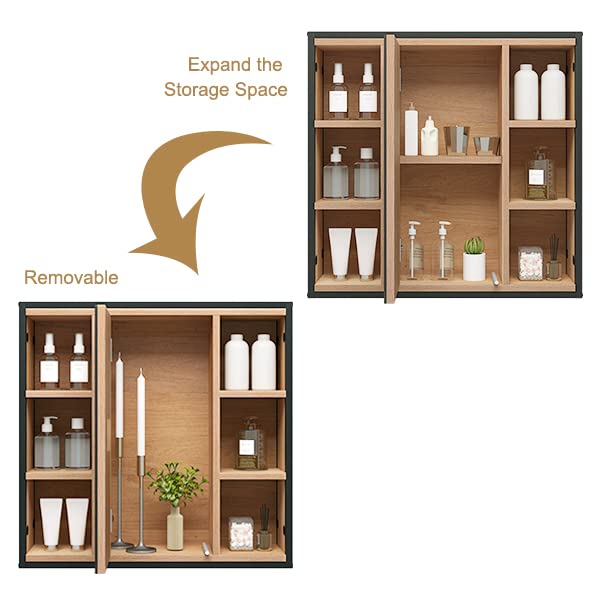 eugad-spiegelschrank-bad-60x58x16cm-verstellbare-ablagen image 8