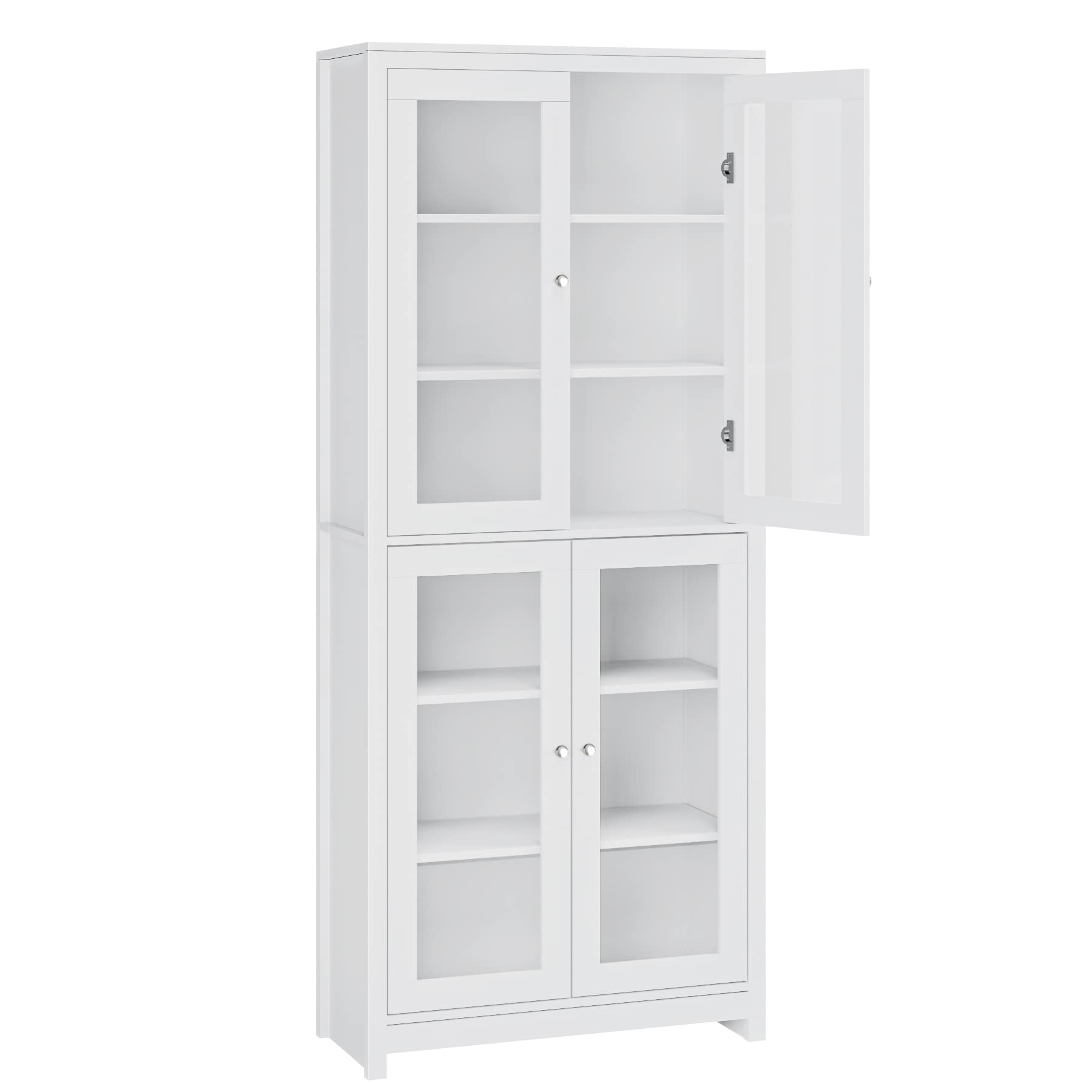 forehill-vitrinenschrank-wei-190cm-mit-4-glast-ren image 7