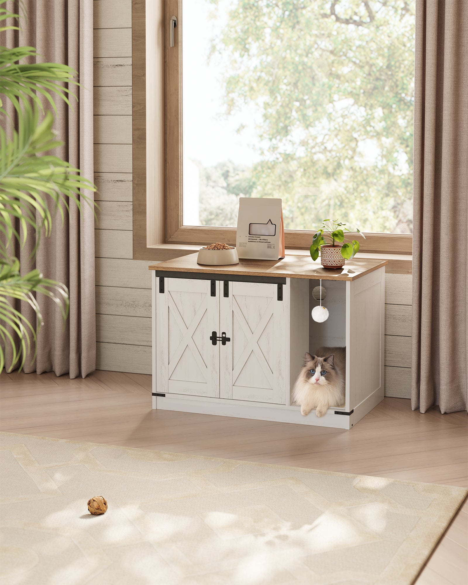 hzuaneri-pet-katzenschrank-vintage-brown-white-katzenklo-80-cm image 3