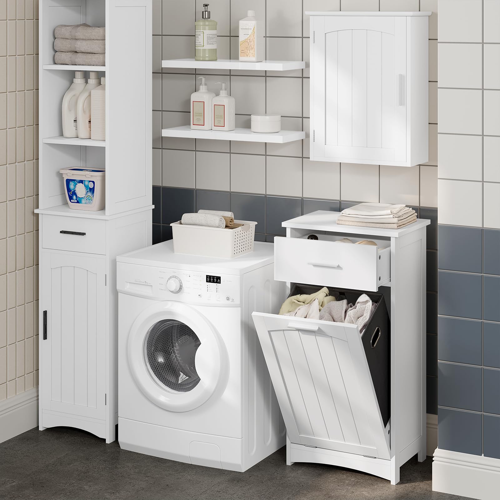 eugad-badezimmerschrank-mit-w-schekorb-wei-42x82x30-cm image 6