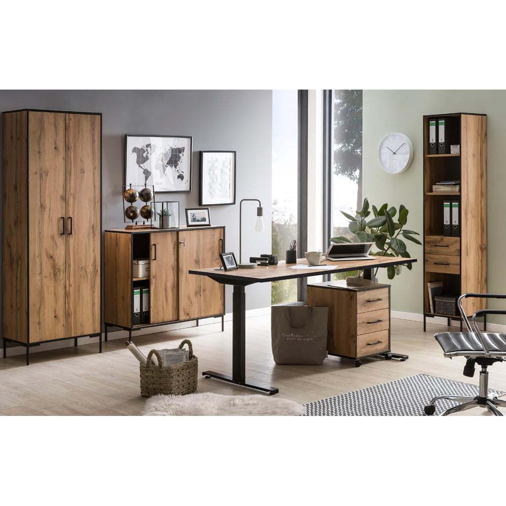 lomadox-b-ro-b-rom-bel-set-eiche-landhaus-h-henverstellbar image 1