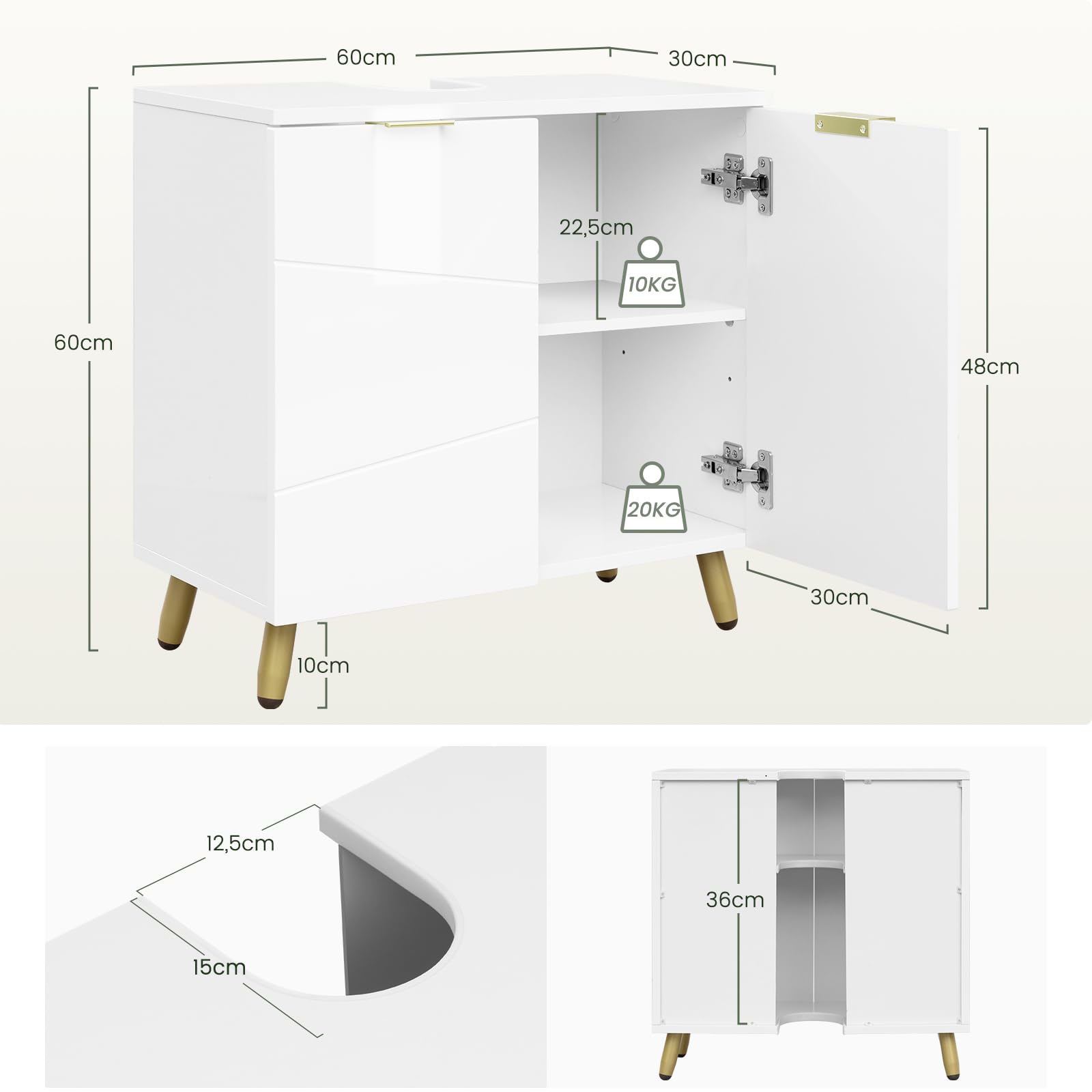 eugad-aufbewahrung-waschbeckenunterschrank-wei-hochglanz-60x60x30 image 3