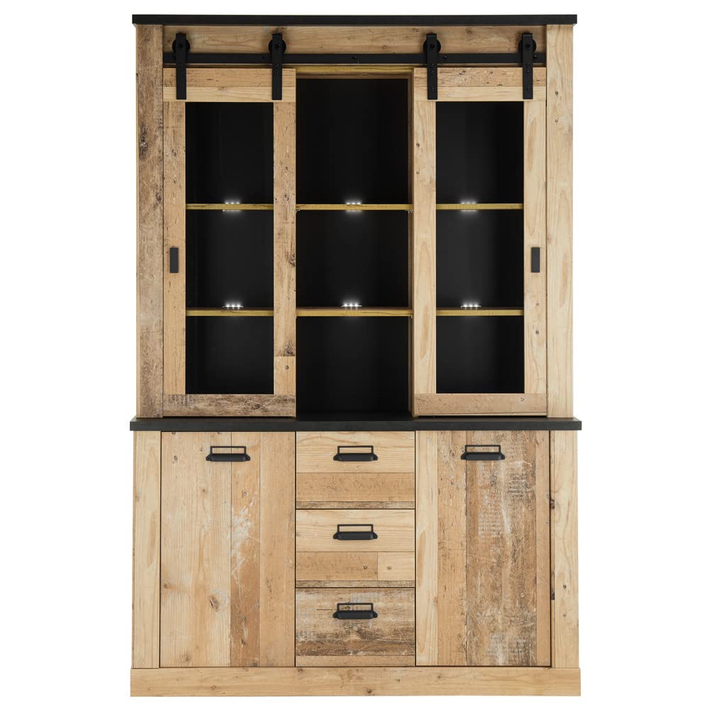 lomadox-esszimmer-buffetschrank-old-style-hell-133-cm-led image 4