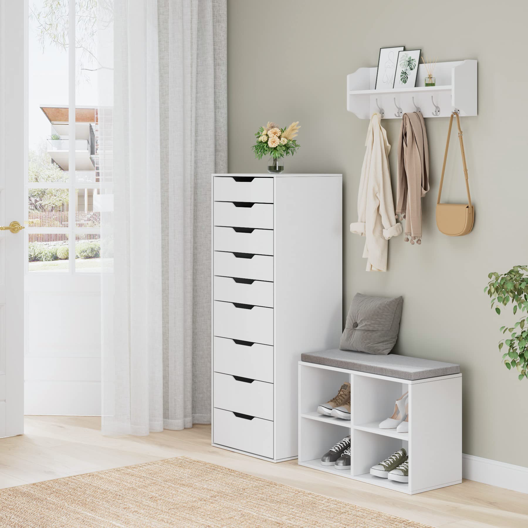 forehill-kommode-wei-9-schubladen-124-cm-schmal-45x40 image 5