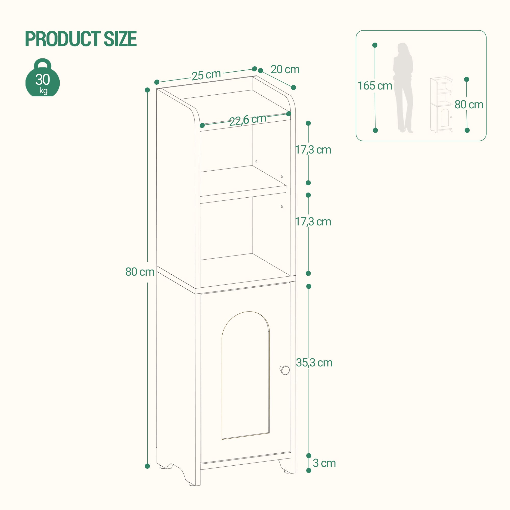 hzuaneri-bathroom-bc39713x-badschrank-mit-t-ren-wei-20x25x80 image 2