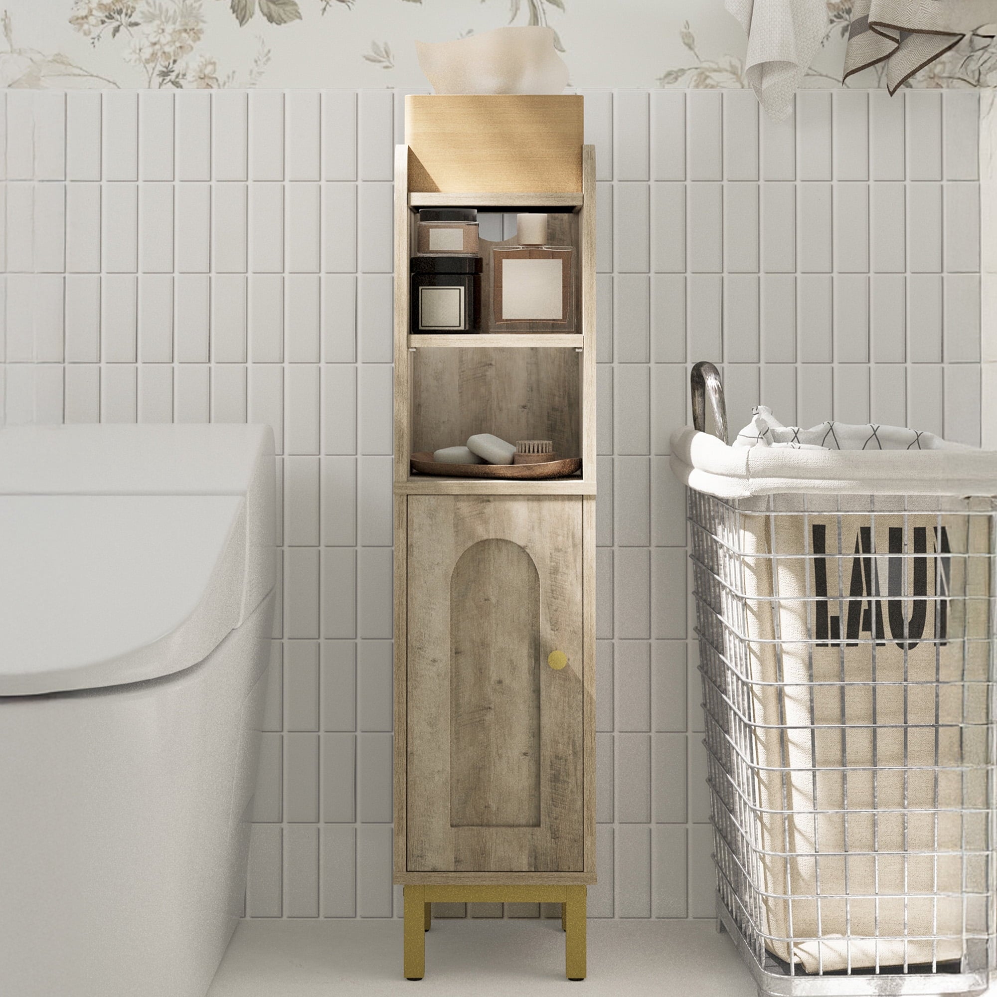 hzuaneri-bathroom-badschrank-schmal-greige-mit-t-r-83-cm image 5