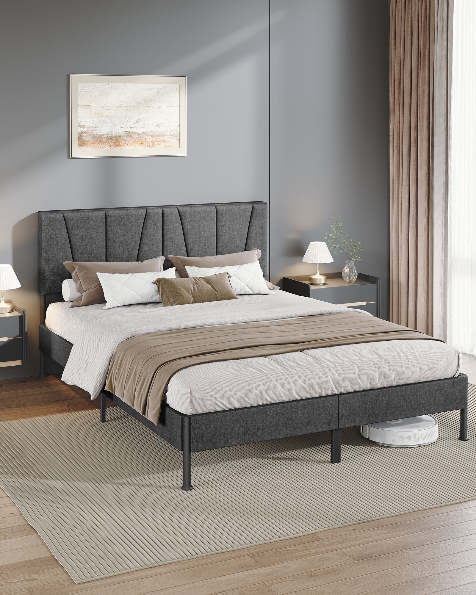 hzuaneri-bedroom-bf40299b-bettrahmen-150x200-dunkelgrau-kopfteil image 2