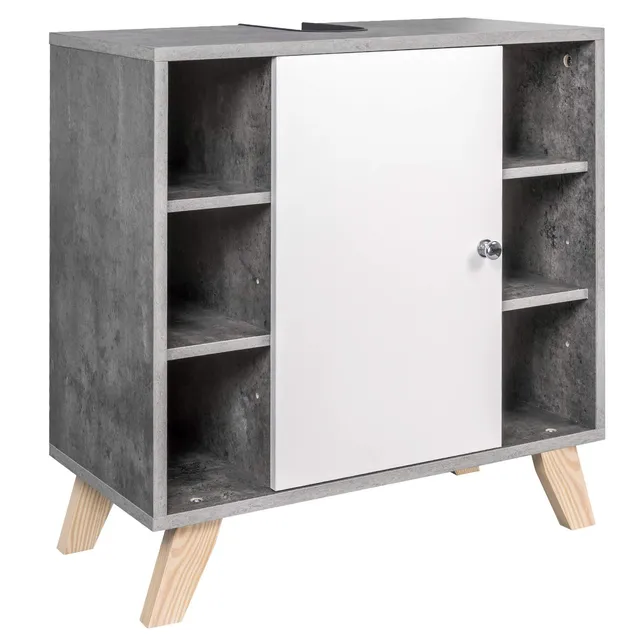 eugad-aufbewahrung-waschbeckenunterschrank-60-cm-anthrazit-wei image 1