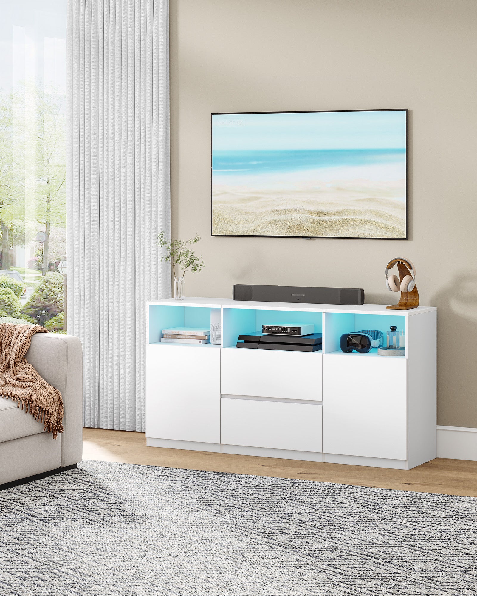 hzuaneri-tv17003x-tv-schrank-wei-led-147-cm-65-zoll image 3