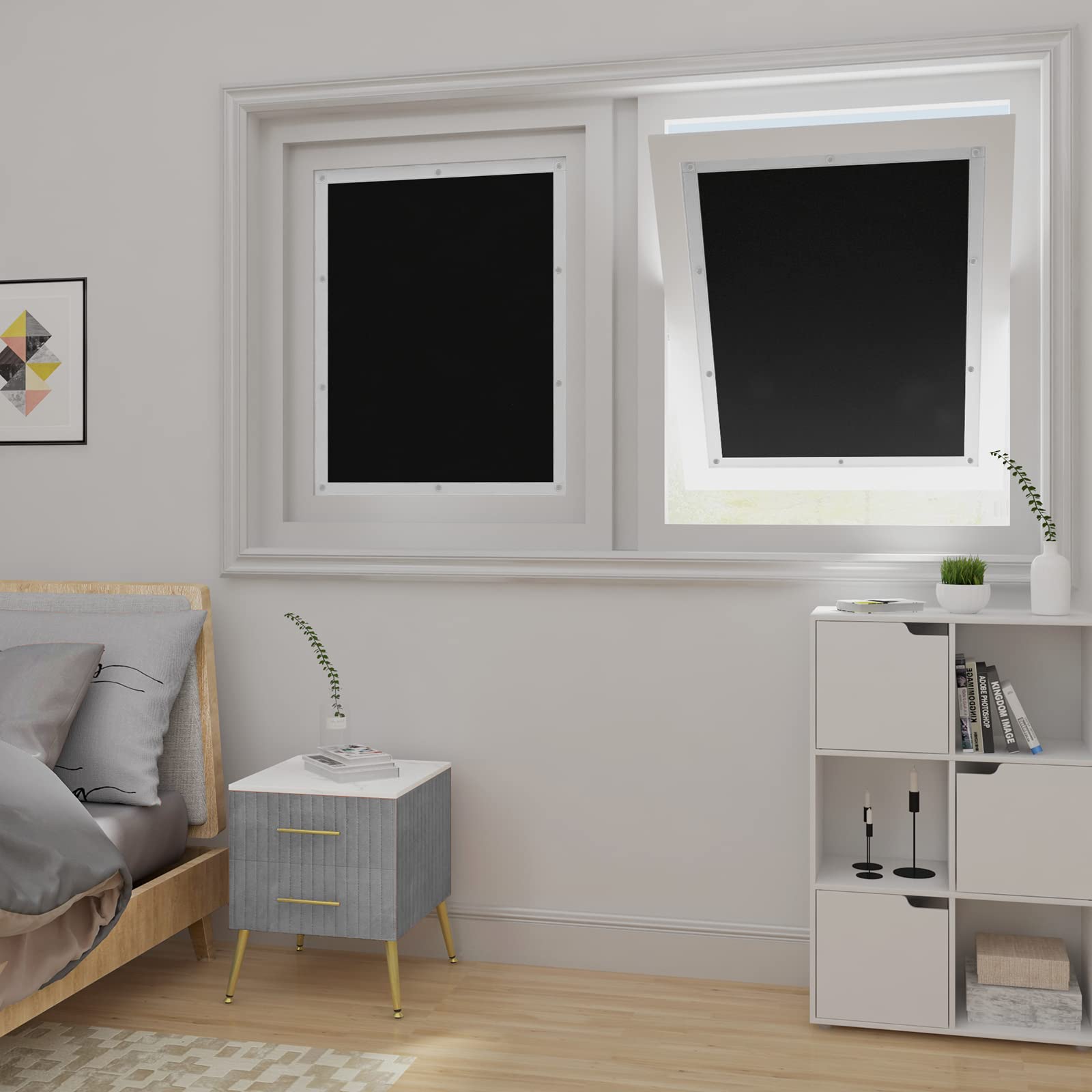 eugad-dachfenster-rollo-verdunkelungsrollo-60x115-cm-schwarz image 2