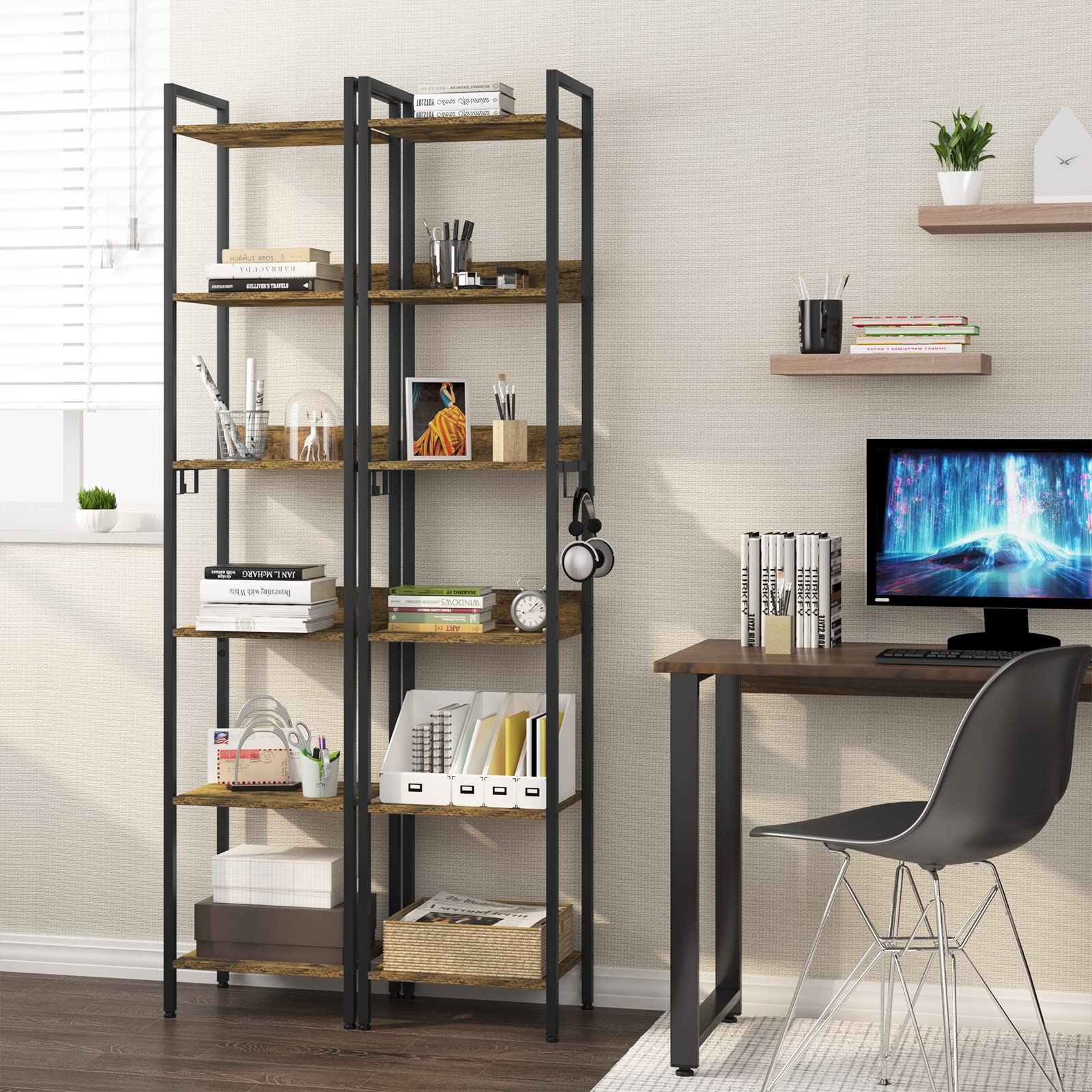 eugad-b-cherregal-2er-set-industrial-schwarz-40x30x187cm image 4