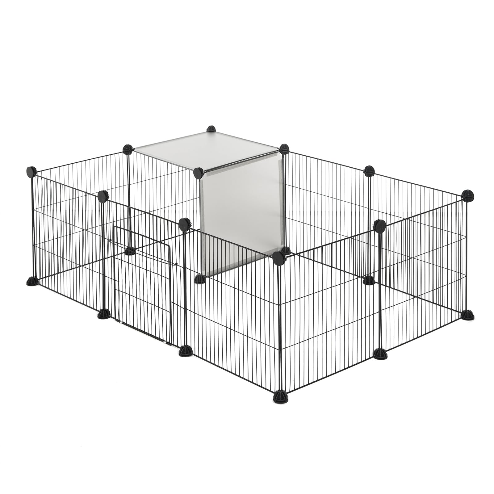 eugad-freigehege-kleintiergehege-grau-20-platten-erweiterbar image 1