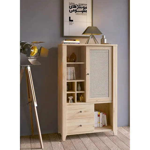 lomadox-wohnzimmer-highboard-eiche-wiener-geflecht-89-cm image 1