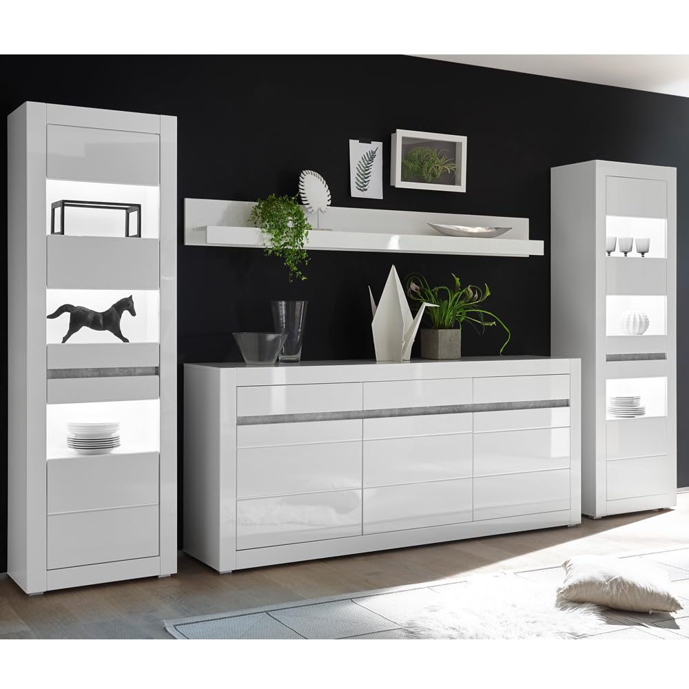 lomadox-wohnzimmer-wohnwand-set-wei-hochglanz-mit-led image 2