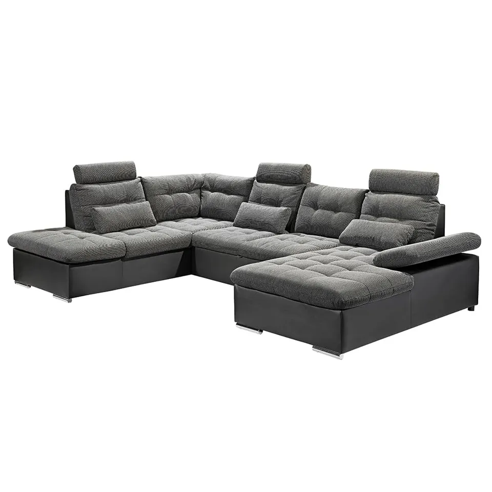 lomadox-wohnzimmer-wohnlandschaft-u-form-dunkelgrau-schlaffunktion image 1