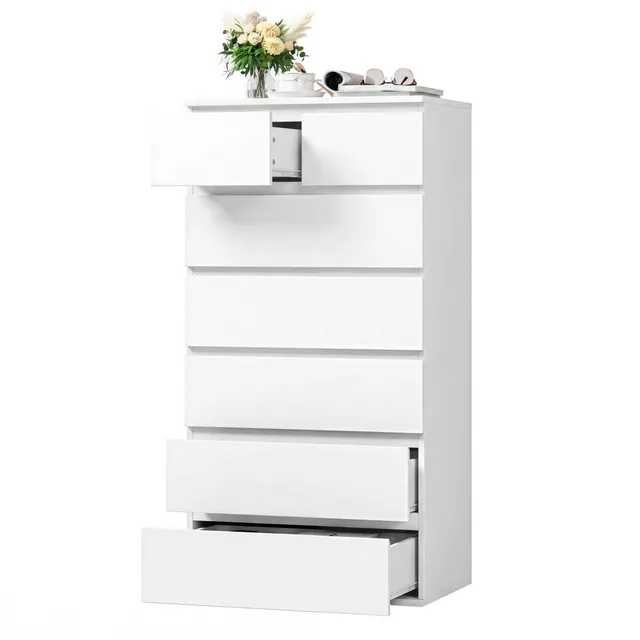 forehill-kommode-wei-7-schubladen-60x40x119-cm-schmal image 1