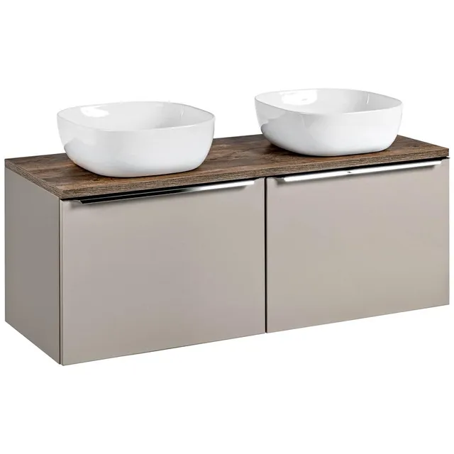 lomadox-badezimmer-waschtisch-set-120cm-taupe-doppelbecken image 1