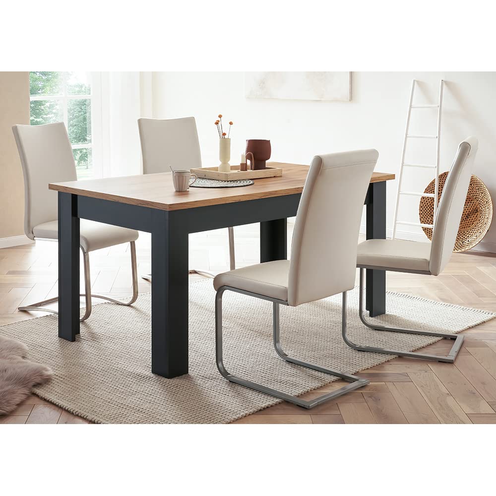 lomadox-esszimmer-esstisch-eiche-anthrazit-160x90-cm-landhaus image 5